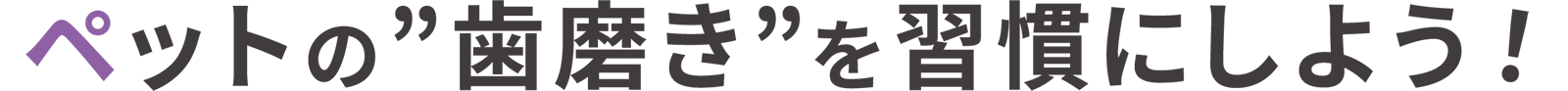 ペットの歯磨きを習慣にしよう！